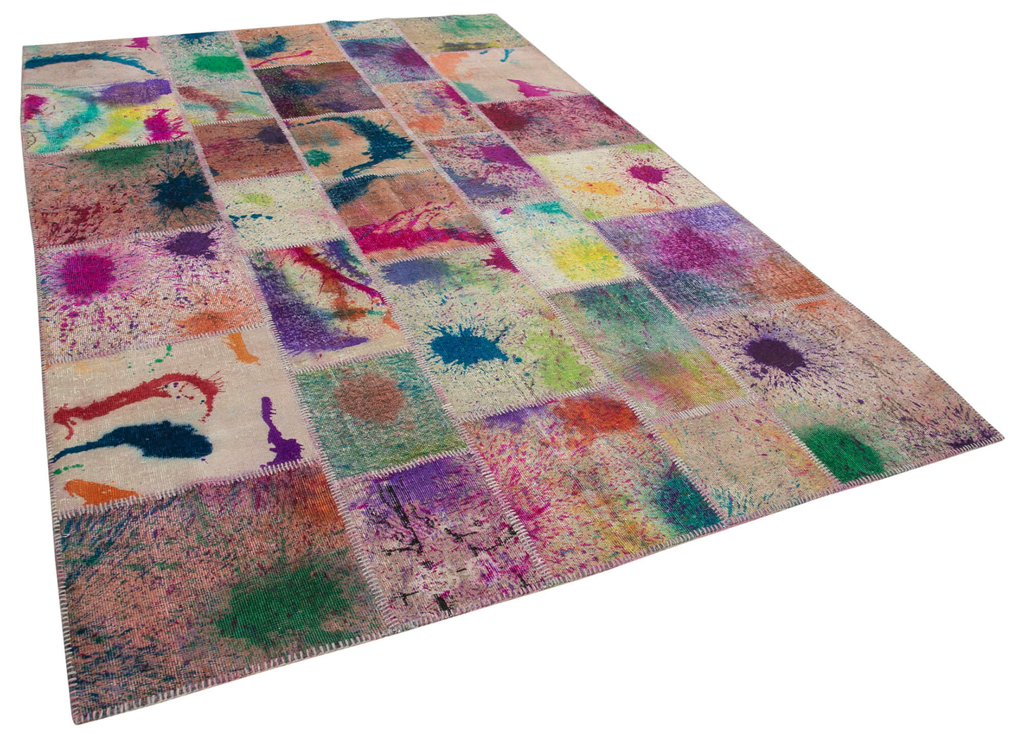7x10 Multicolor Patchwork Rug - 24068