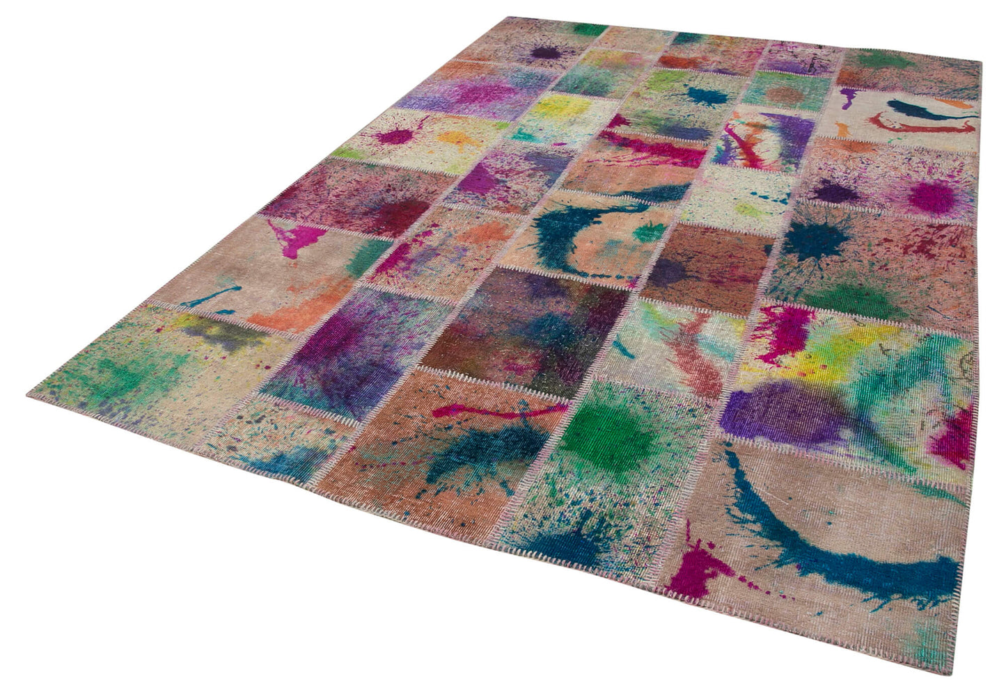 7x10 Multicolor Patchwork Rug - 24068