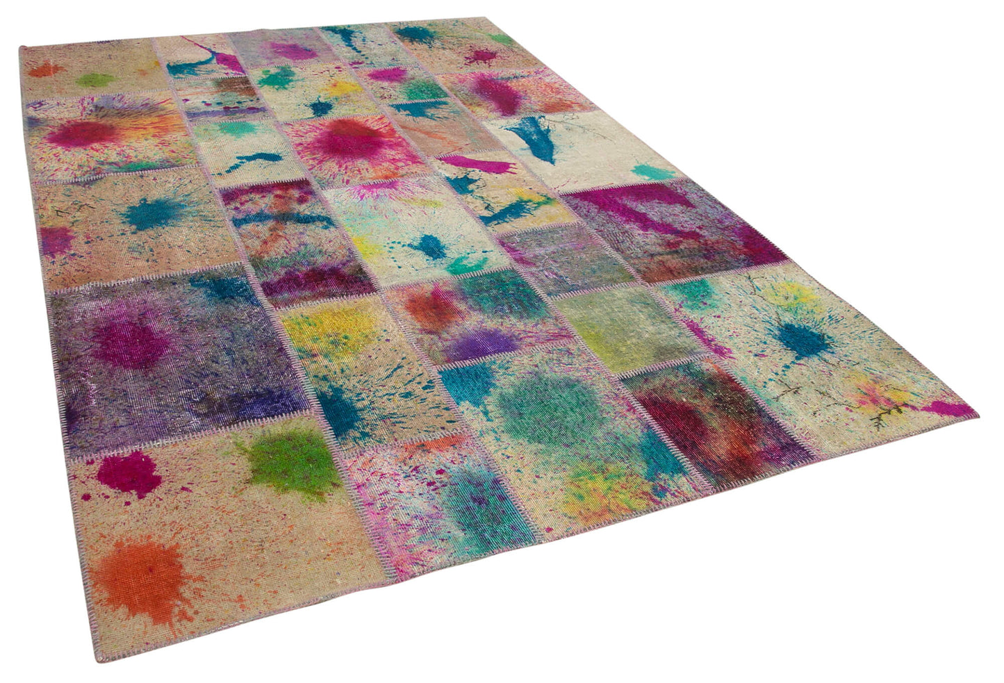 7x10 Multicolor Patchwork Rug - 24070