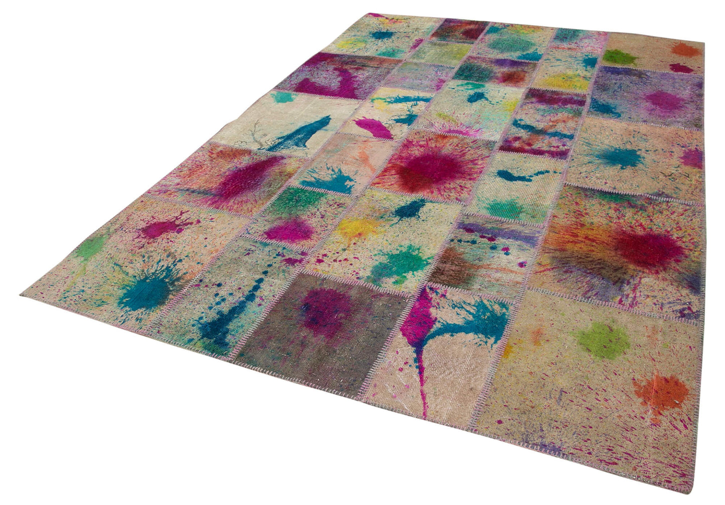 7x10 Multicolor Patchwork Rug - 24070