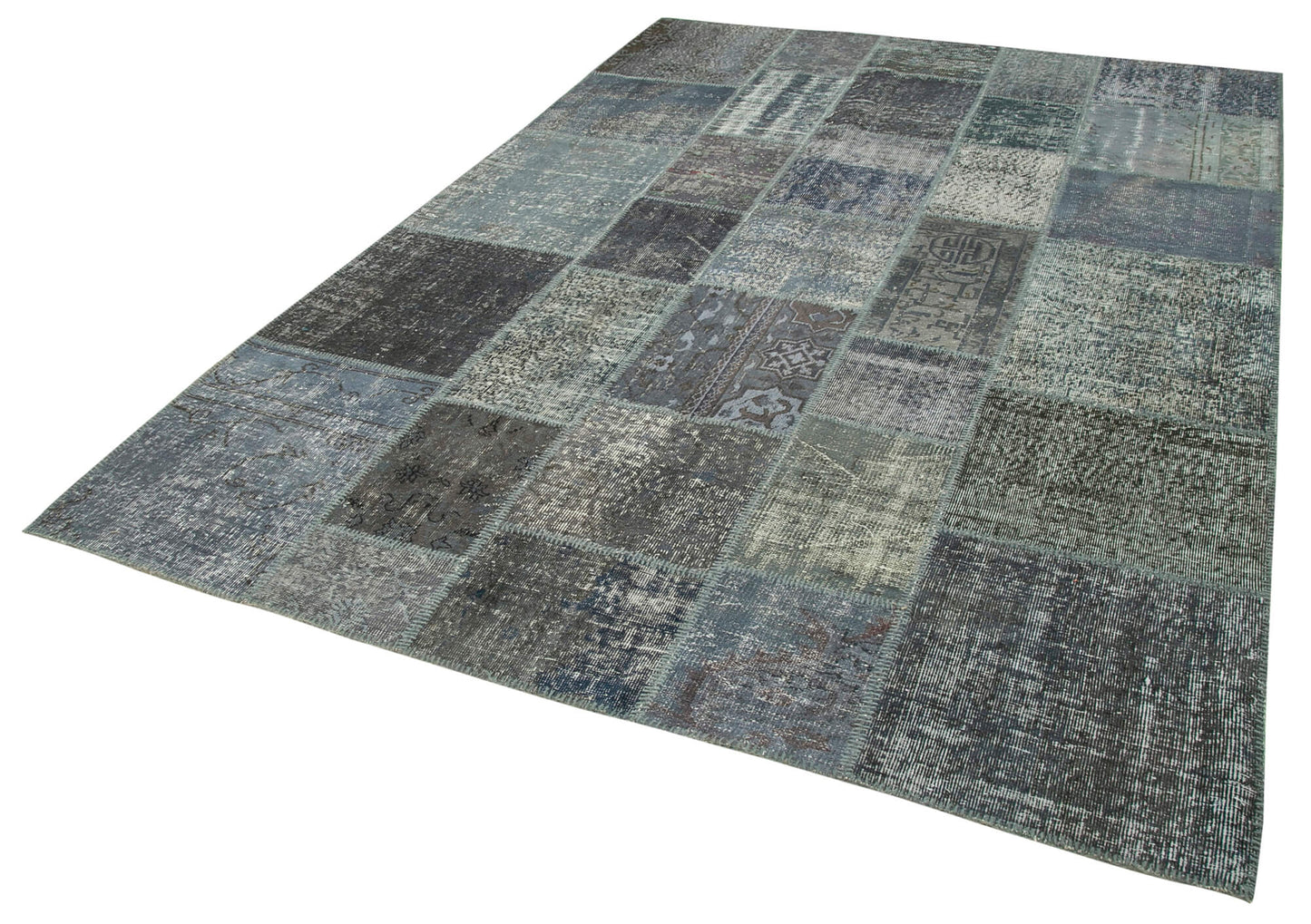 7x10 Grey Patchwork Rug - 24074