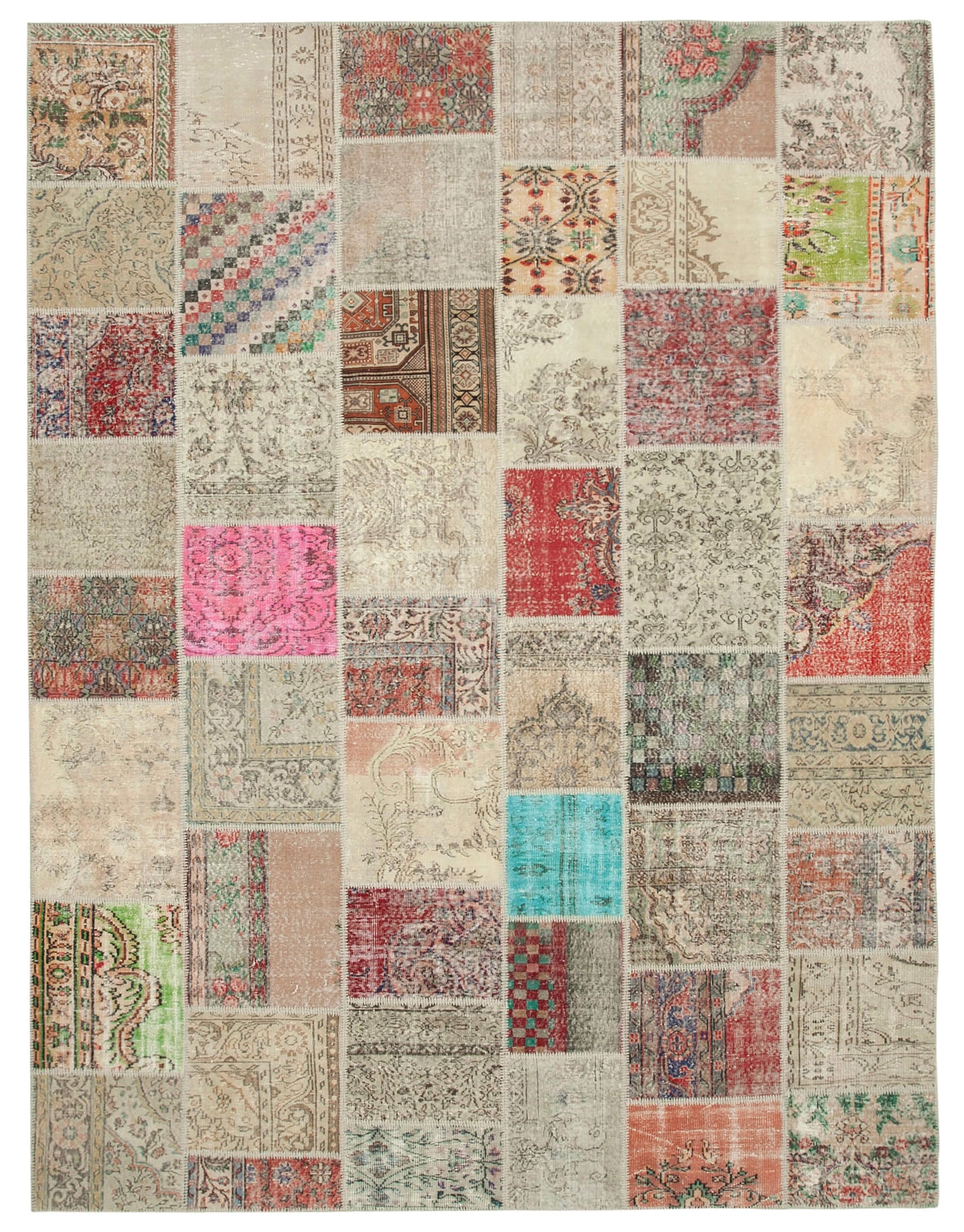 10x13 Beige Patchwork Rug - 24096