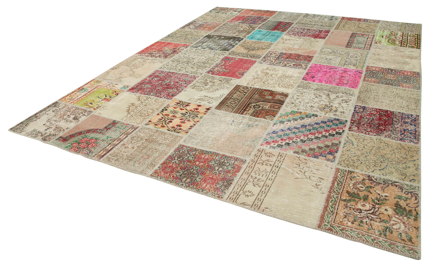 10x13 Beige Patchwork Rug - 24096