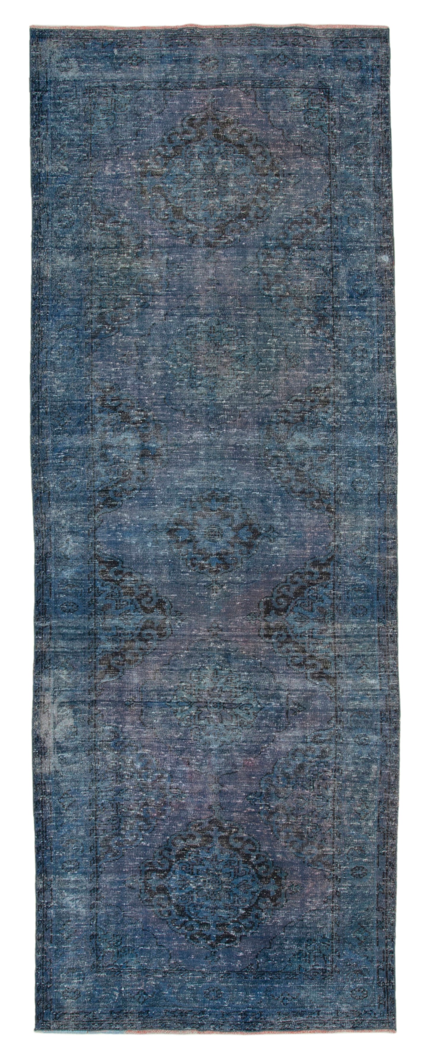 5x12 Blue Turkish Over Dyed Runner Rug - 24175