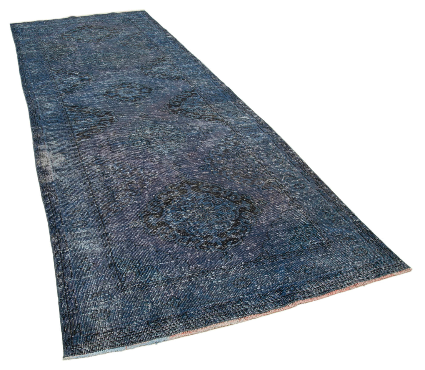 5x12 Blue Turkish Over Dyed Runner Rug - 24175