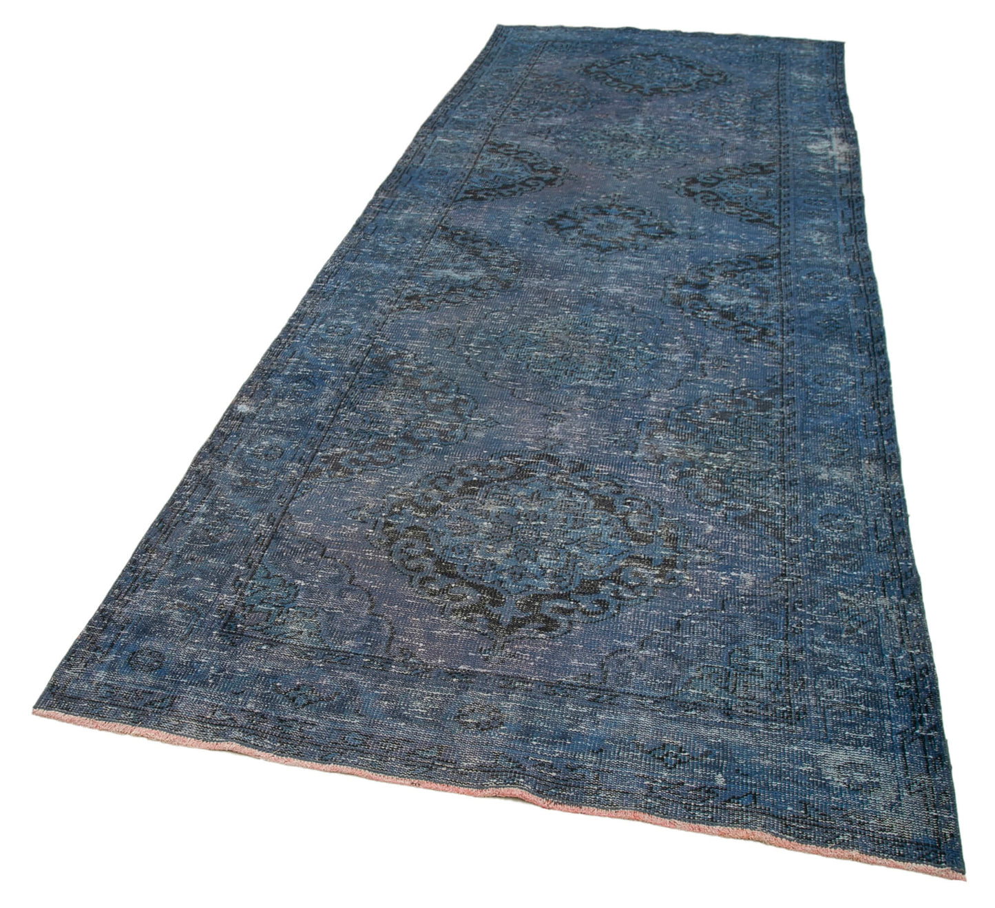 5x12 Blue Turkish Over Dyed Runner Rug - 24175