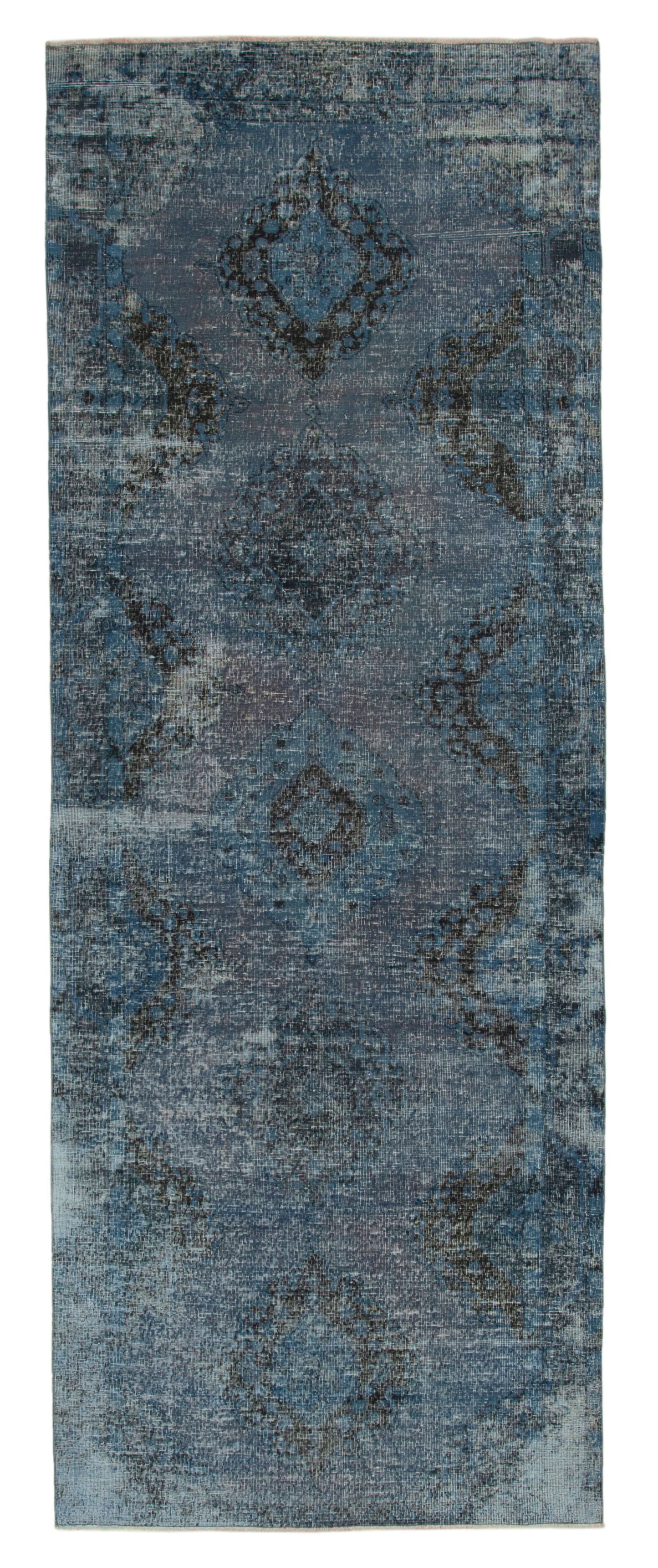 5x12 Blue Turkish Over Dyed Runner Rug - 24177