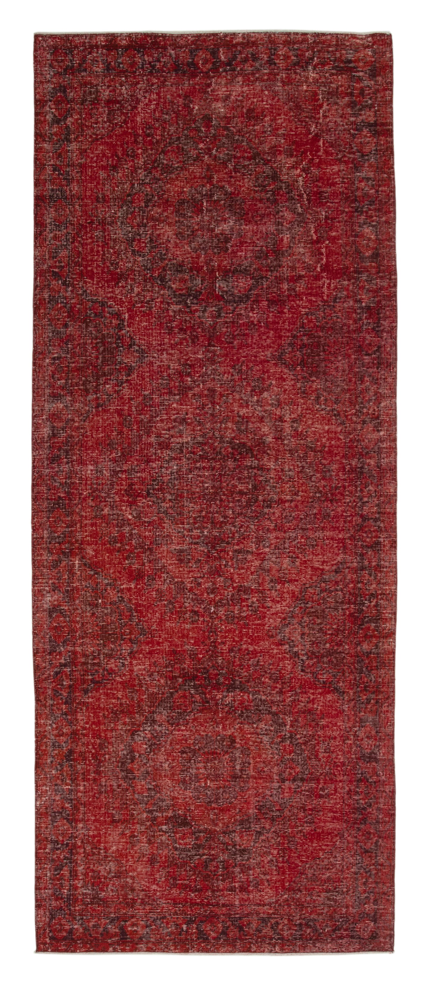 5x13 Red Turkish Over Dyed Runner Rug - 24194