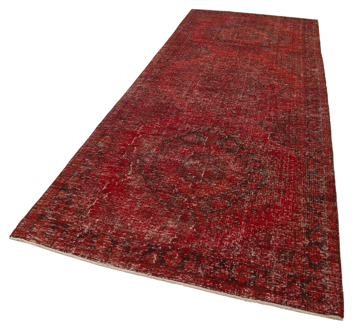 5x13 Red Turkish Over Dyed Runner Rug - 24194