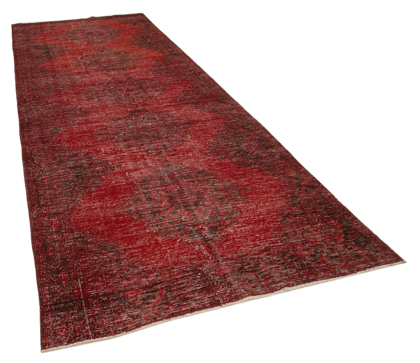 5x13 Red Turkish Over Dyed Runner Rug - 24196