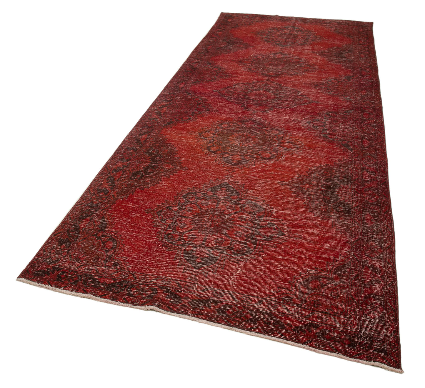 5x13 Red Turkish Over Dyed Runner Rug - 24196