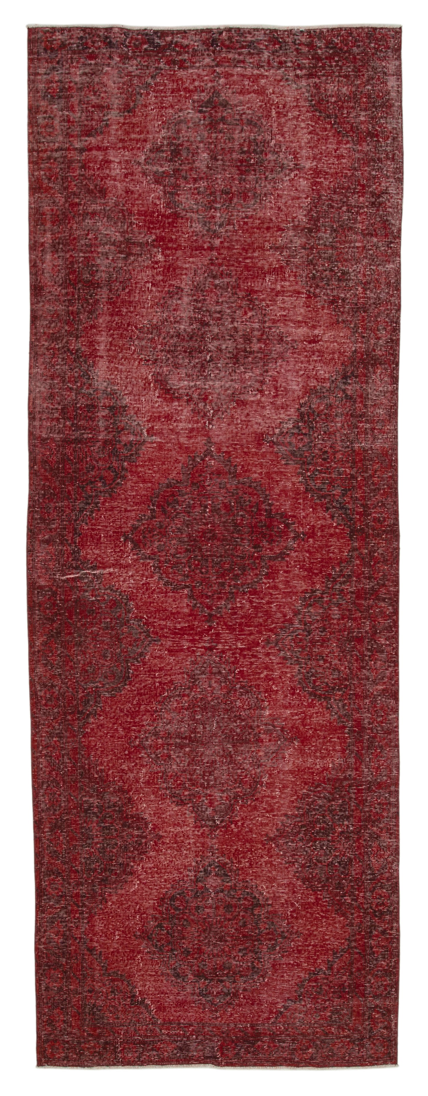 4x12 Red Turkish Over Dyed Runner Rug - 24199