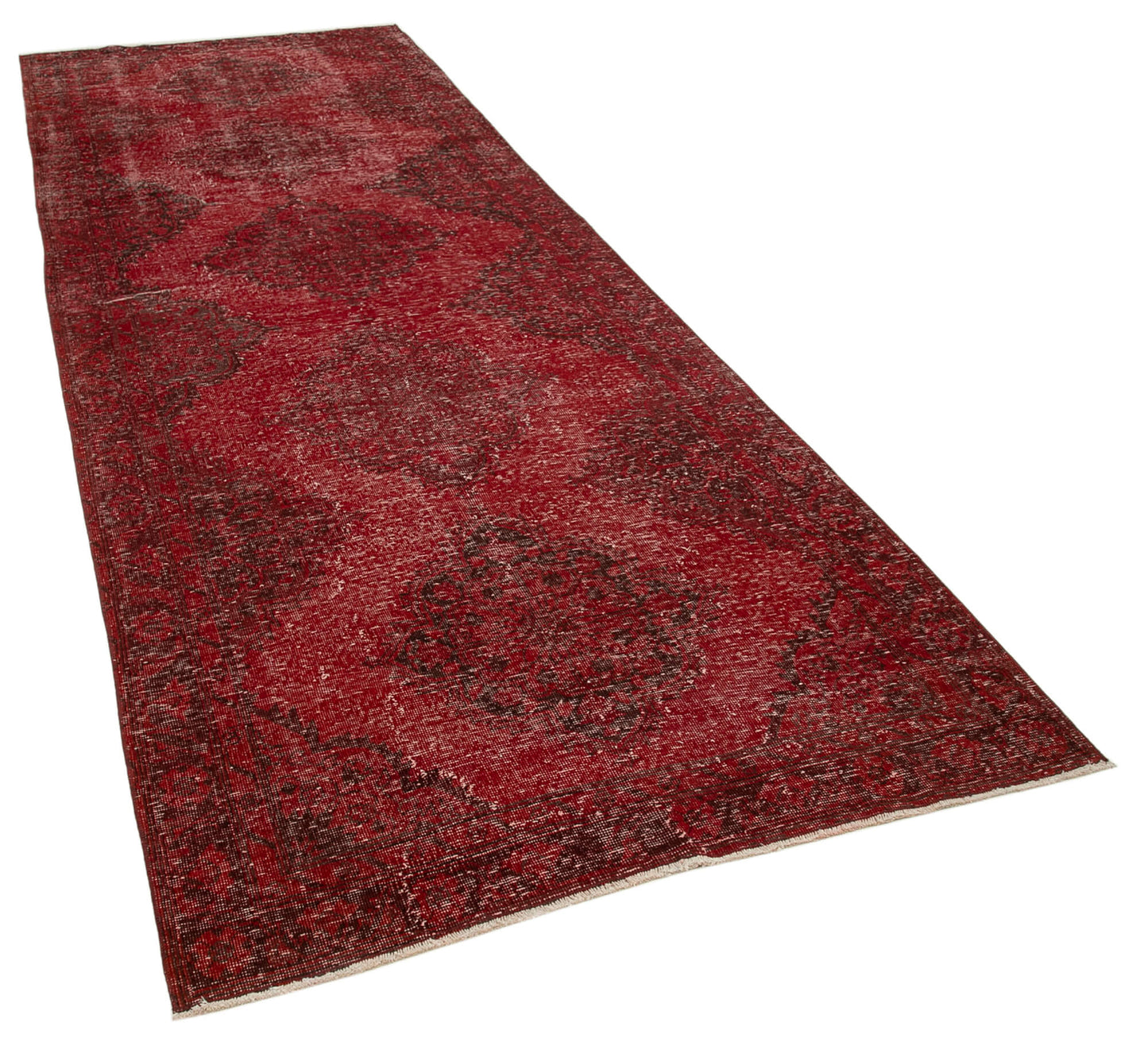 4x12 Red Turkish Over Dyed Runner Rug - 24199