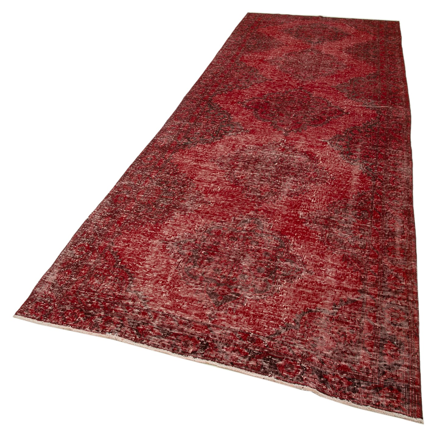4x12 Red Turkish Over Dyed Runner Rug - 24199