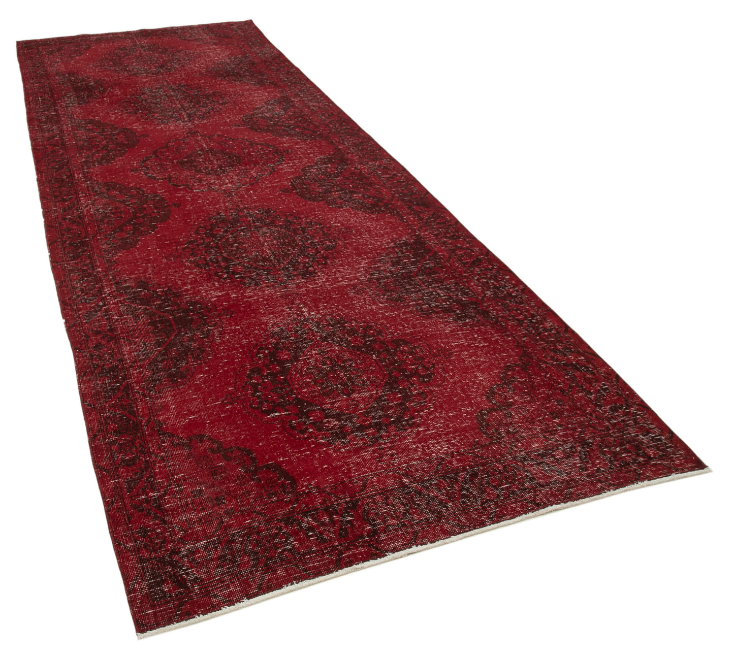 5x13 Red Turkish Over Dyed Runner Rug - 24201