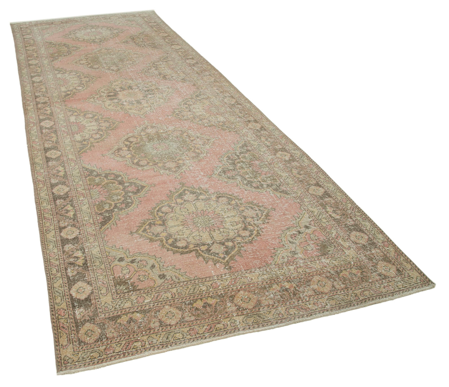 5x13 Beige Turkish Vintage Runner Rug - 24203