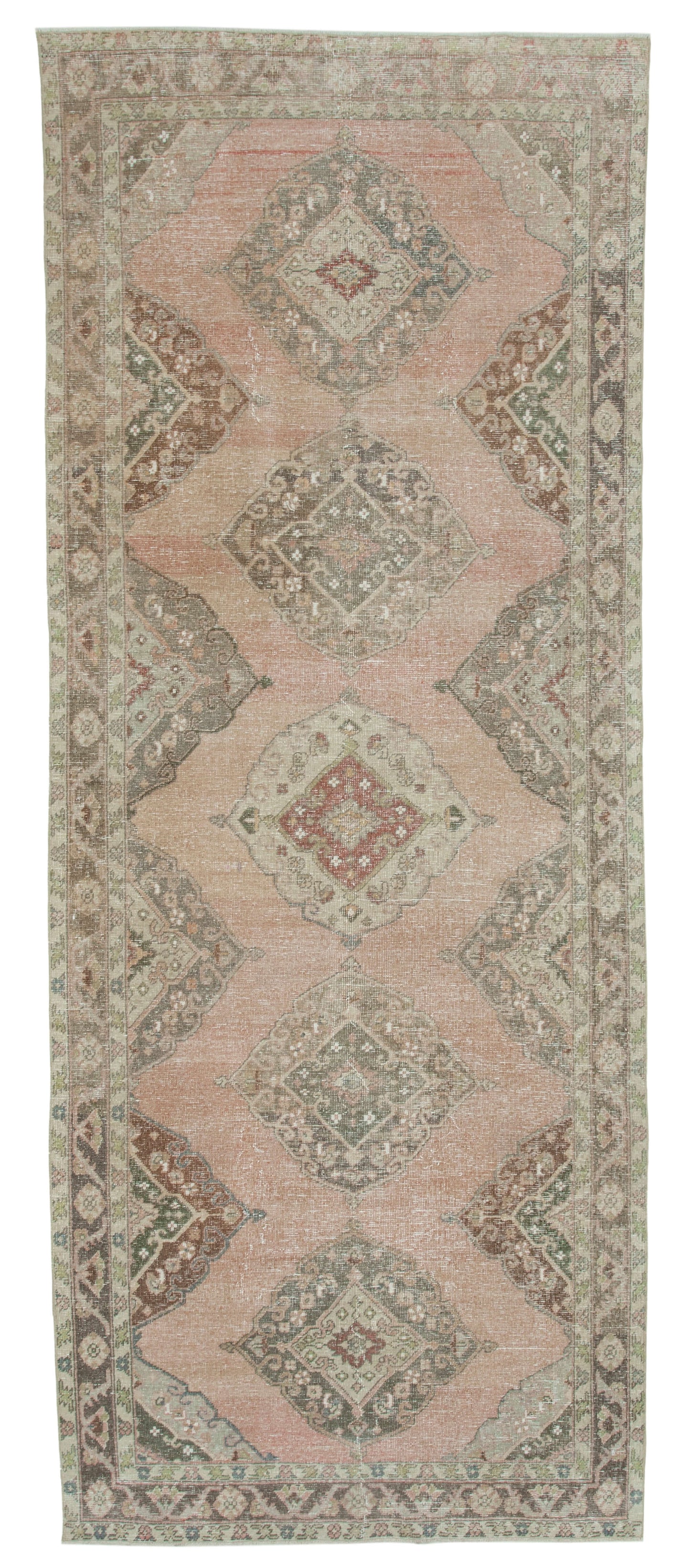 5x12 Beige Turkish Vintage Runner Rug - 24204