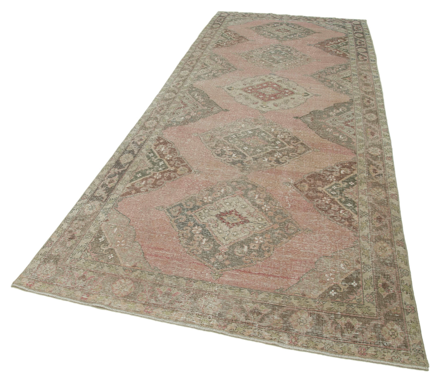 5x12 Beige Turkish Vintage Runner Rug - 24204