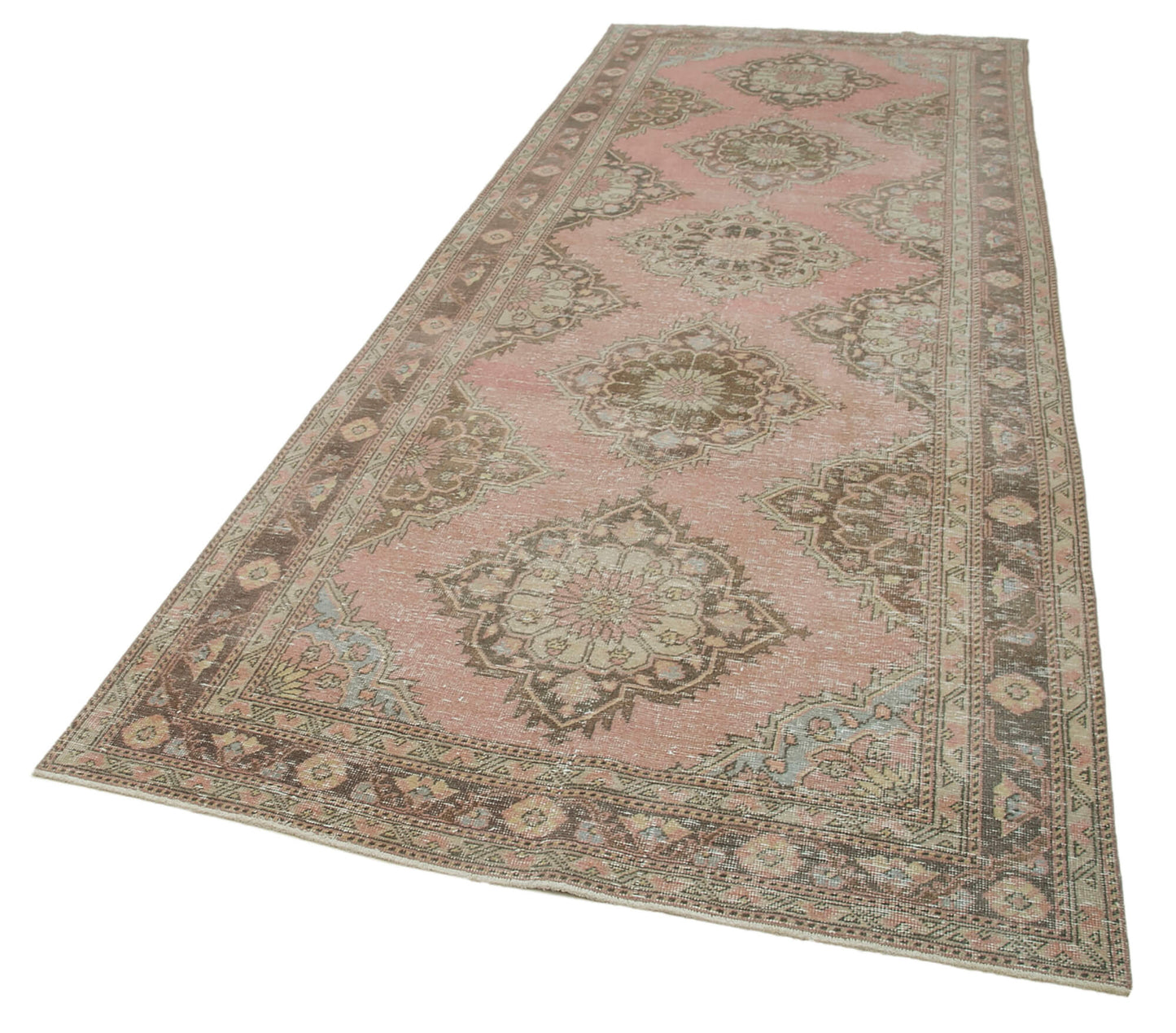 5x13 Beige Turkish Vintage Runner Rug - 24206
