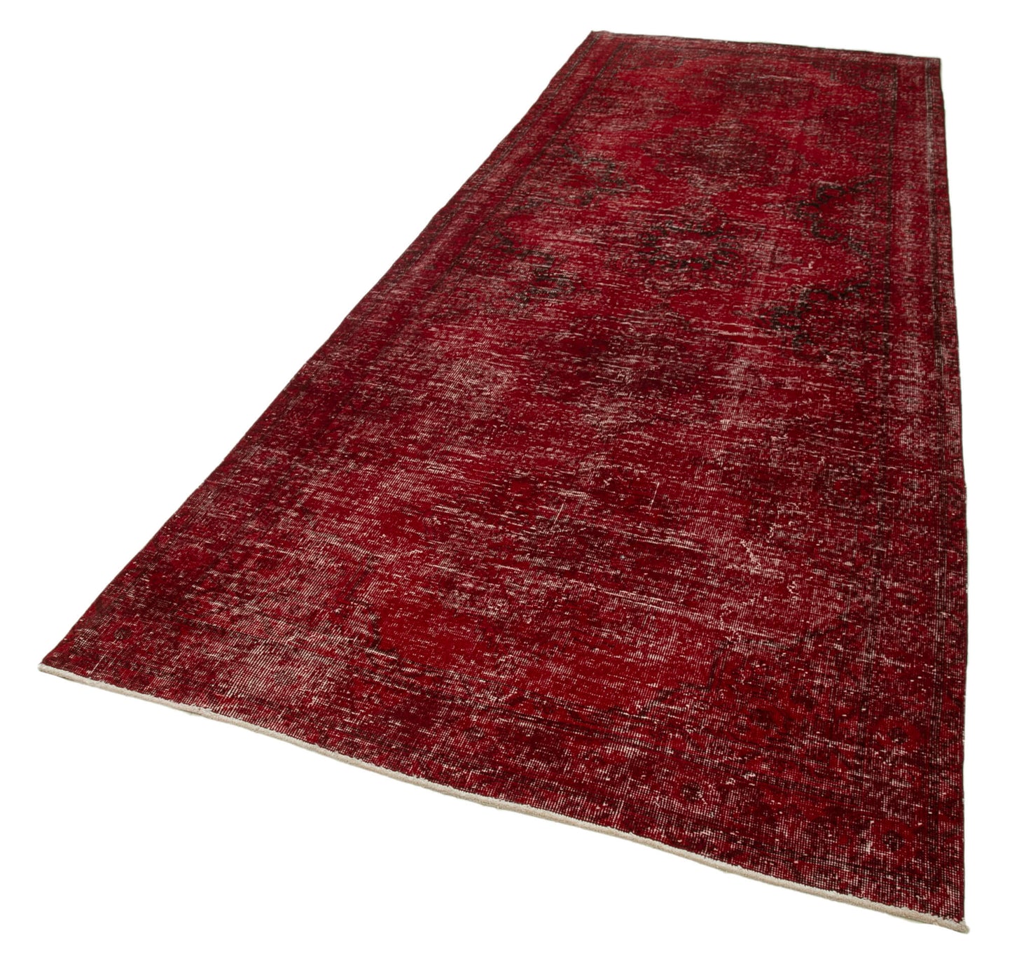 5x13 Red Turkish Over Dyed Runner Rug - 24209