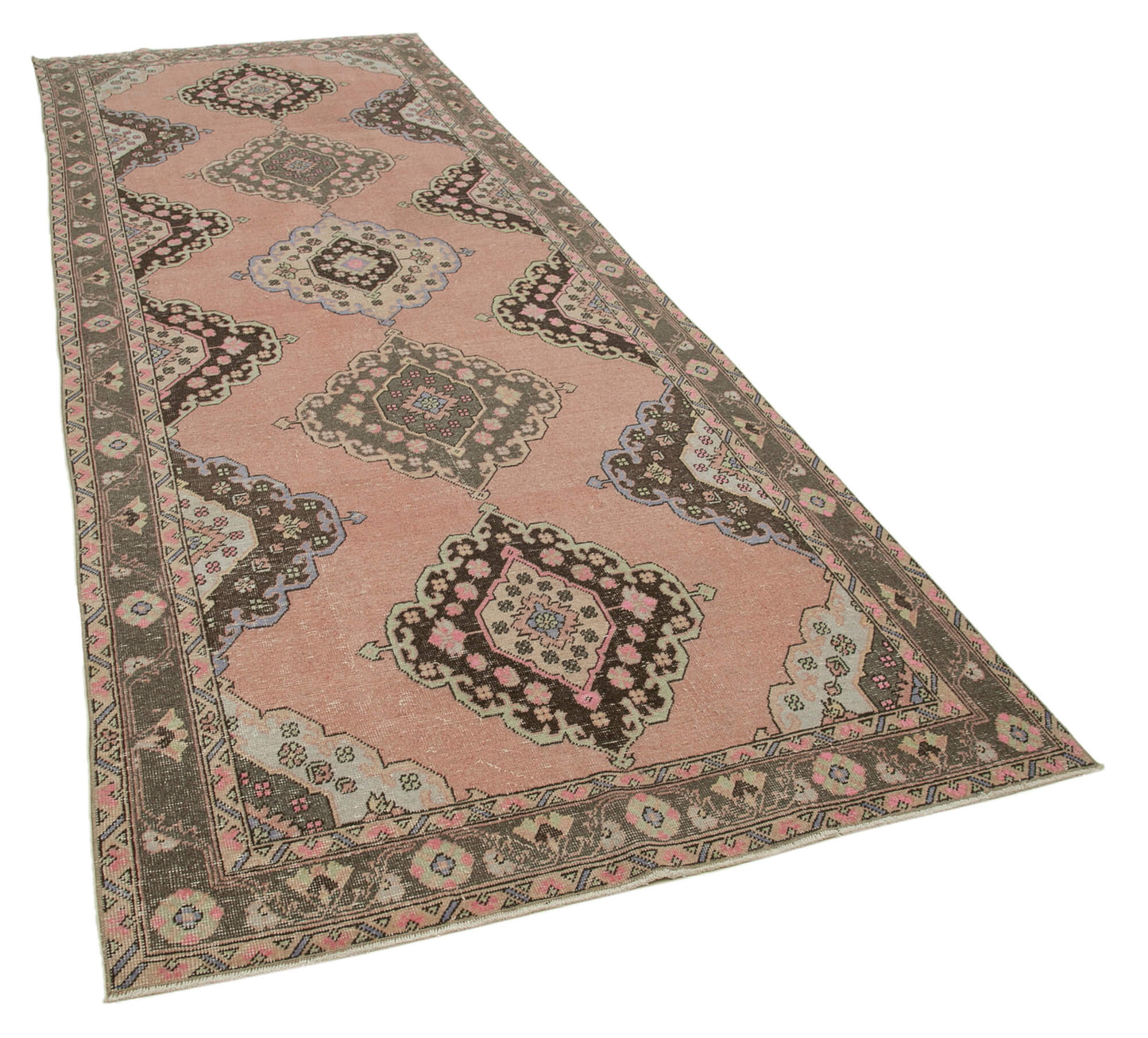 5x13 Beige Turkish Vintage Runner Rug - 24211