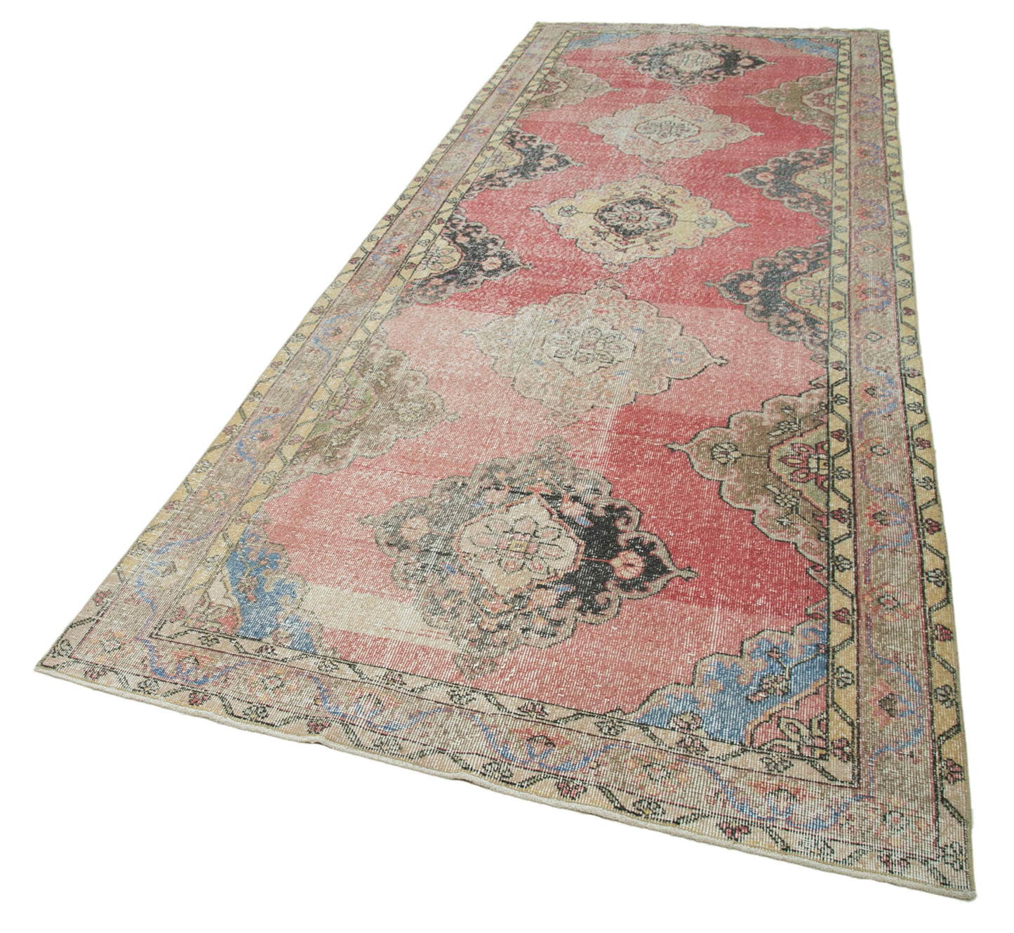 5x13 Beige Turkish Vintage Runner Rug - 24212