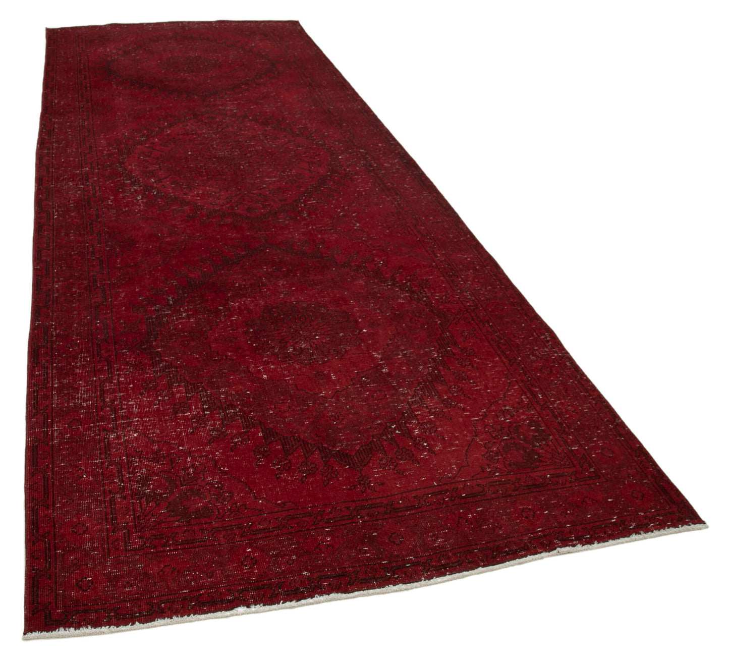 5x13 Red Turkish Over Dyed Runner Rug - 24215