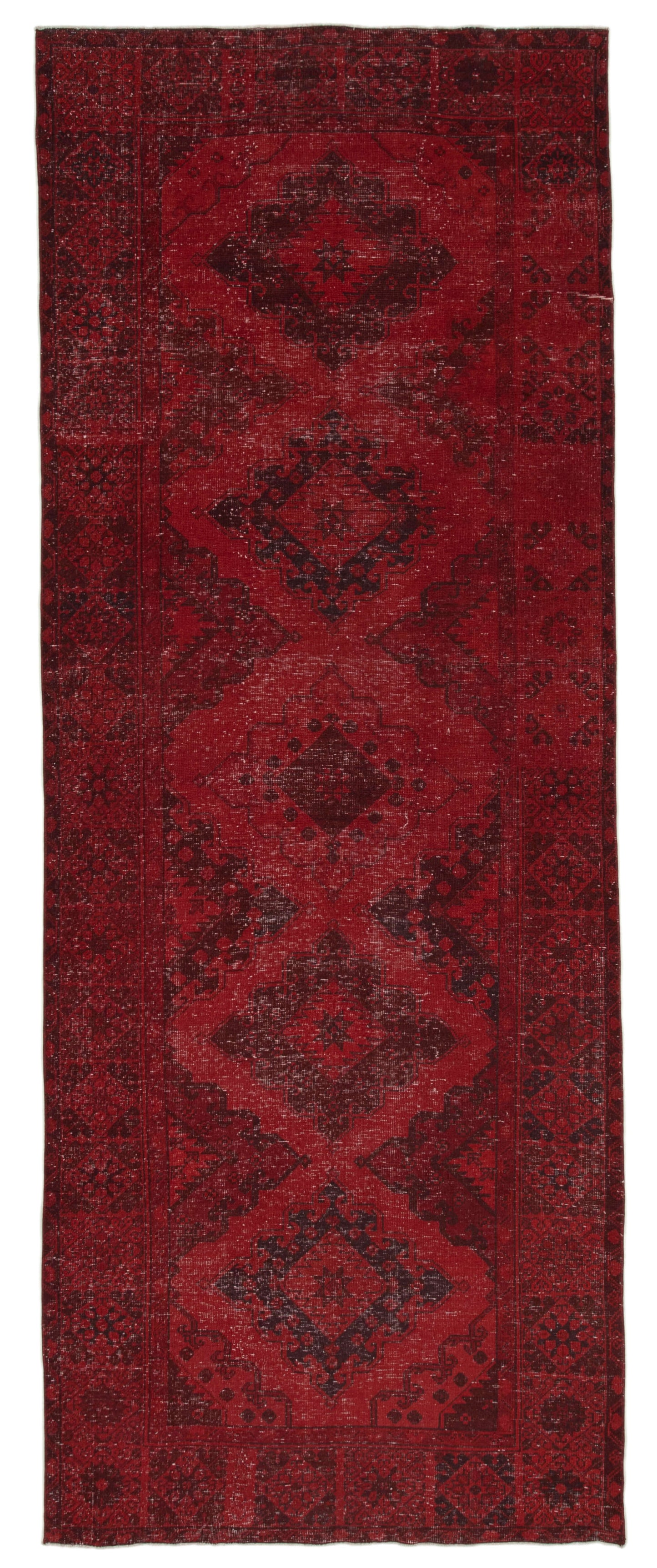 5x13 Red Turkish Over Dyed Runner Rug - 24216