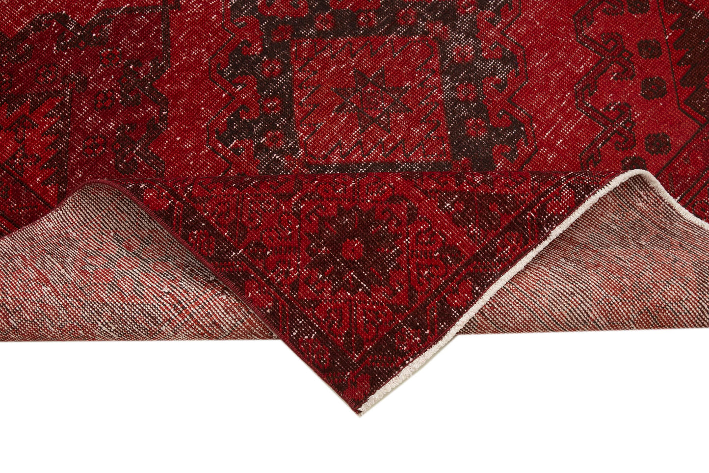 5x13 Red Turkish Over Dyed Runner Rug - 24216