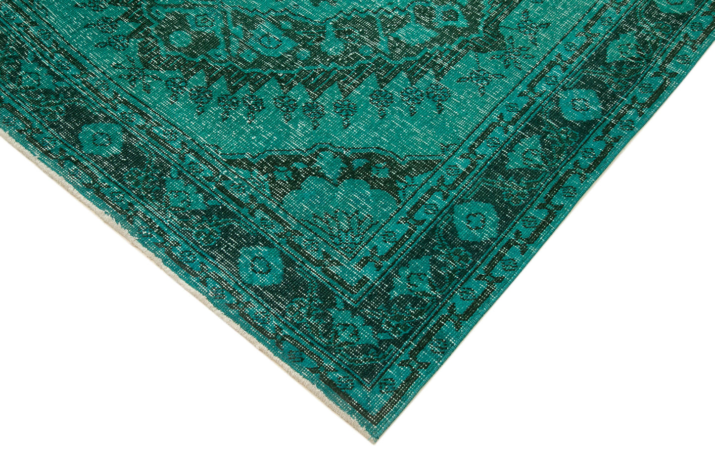 5x12 Turquoise Turkish Over Dyed Runner Rug - 24223