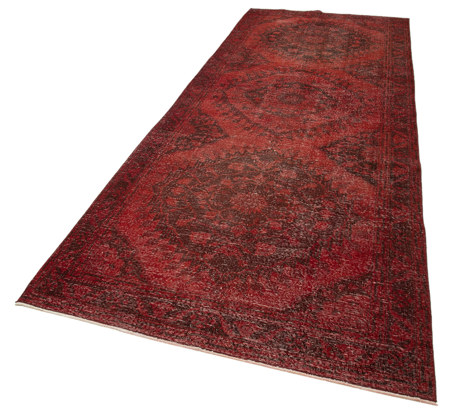 5x13 Red Turkish Over Dyed Runner Rug - 24227