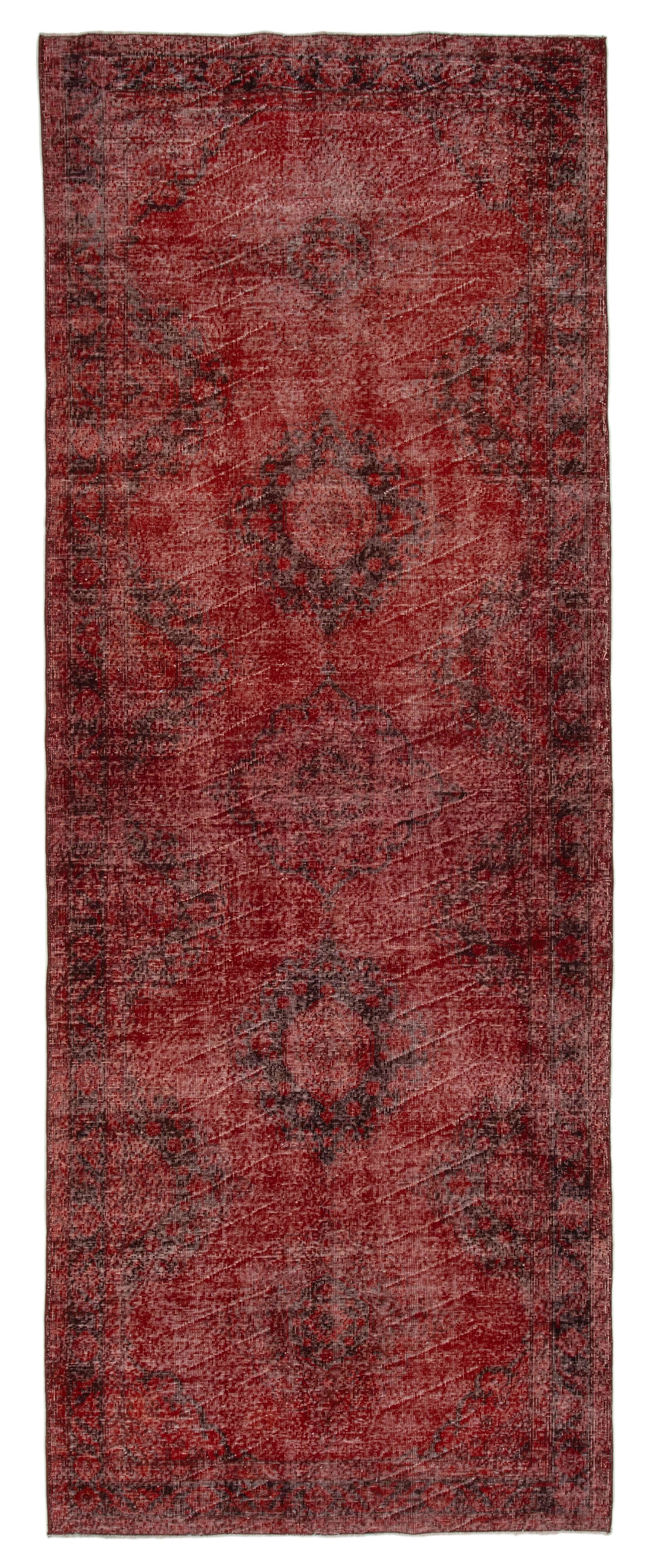 5x13 Red Turkish Over Dyed Runner Rug - 24228