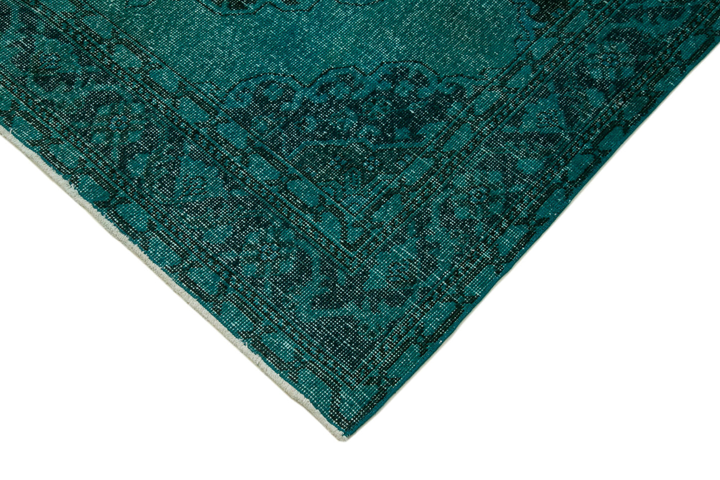 5x13 Turquoise Turkish Over Dyed Runner Rug - 24230