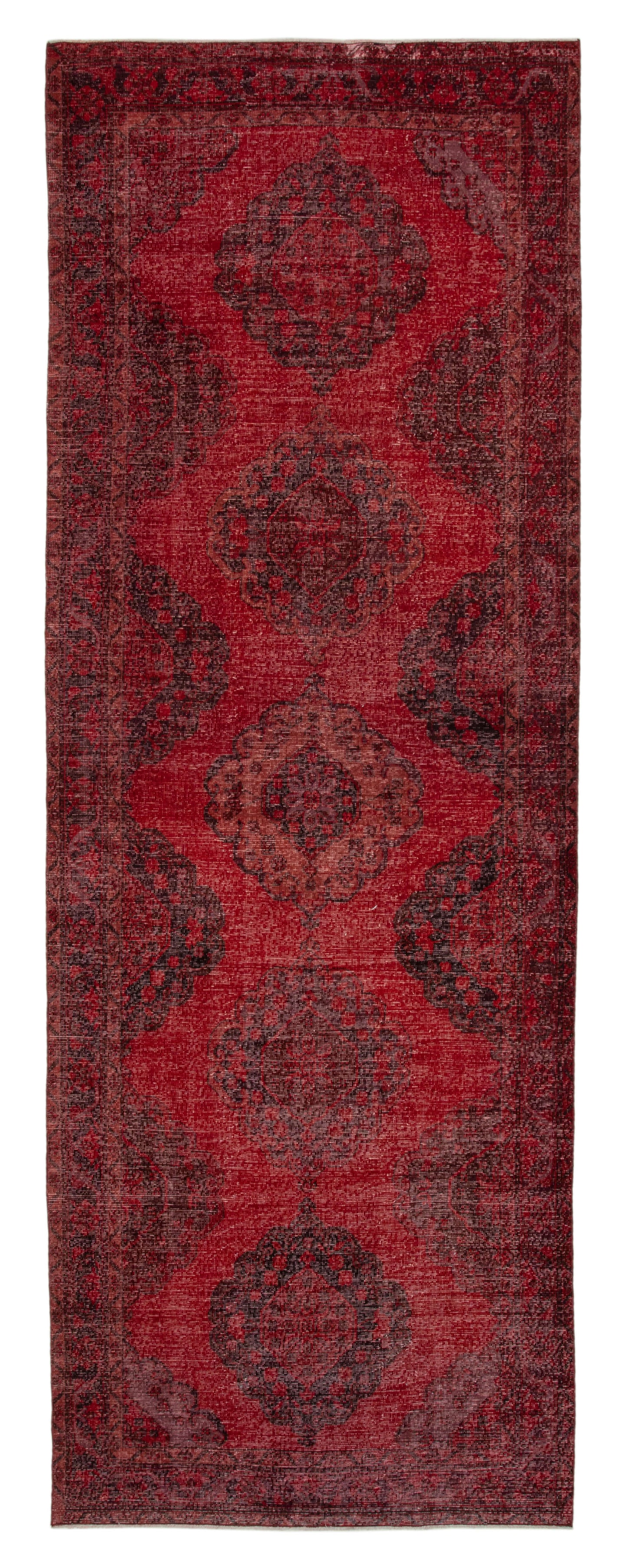 5x14 Red Turkish Over Dyed Runner Rug - 24231