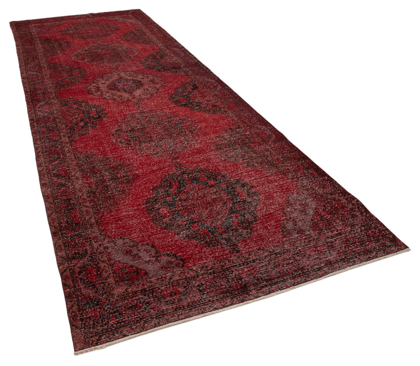 5x14 Red Turkish Over Dyed Runner Rug - 24231