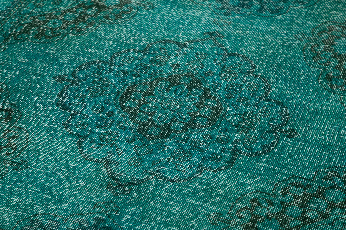 5x13 Turquoise Turkish Over Dyed Runner Rug - 24237
