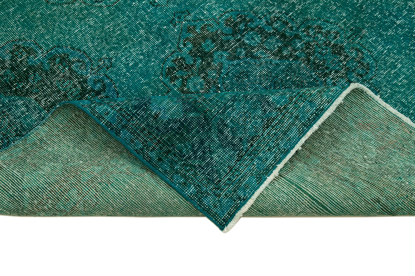5x13 Turquoise Turkish Over Dyed Runner Rug - 24237