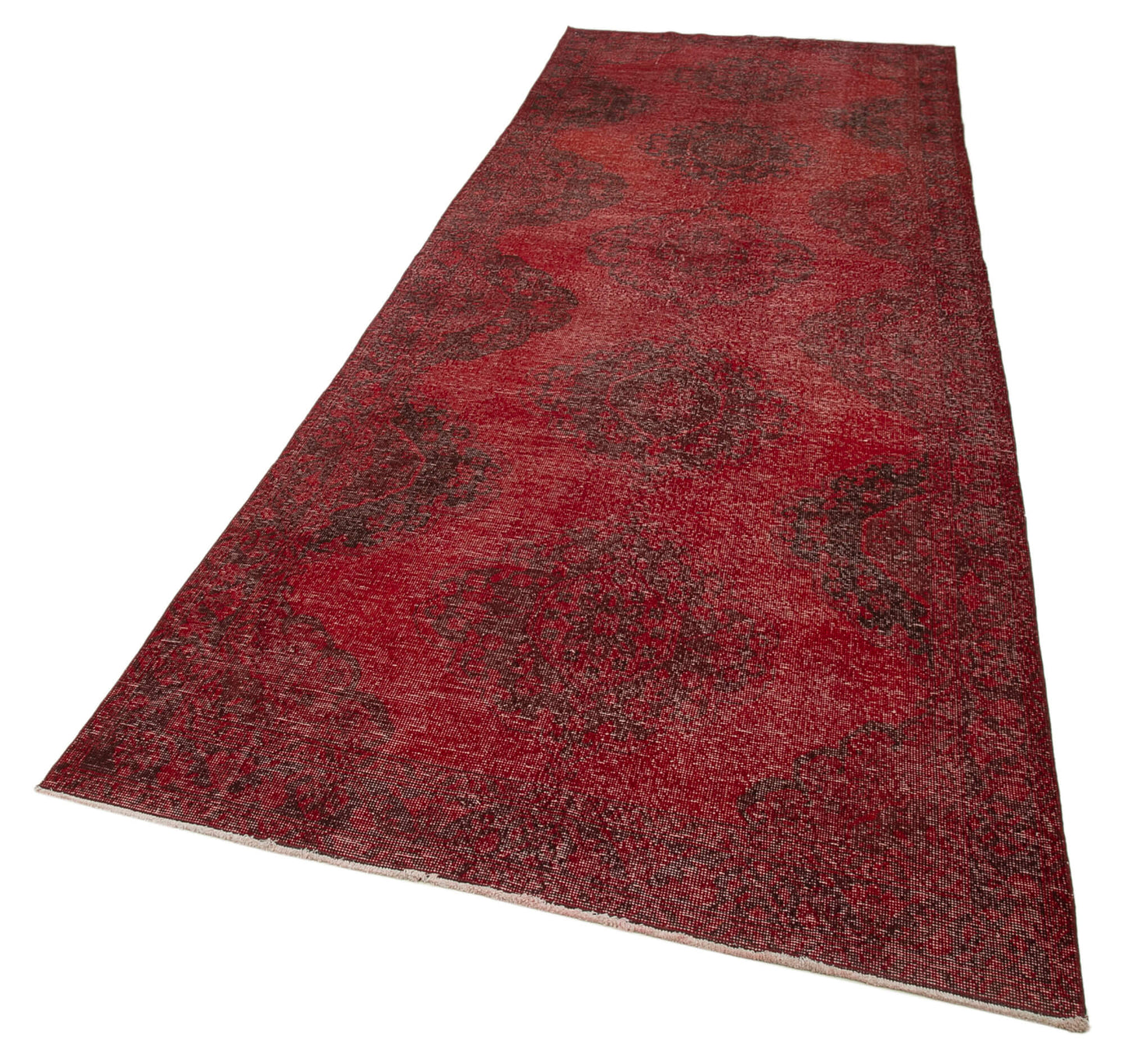 5x13 Red Turkish Over Dyed Runner Rug - 24238