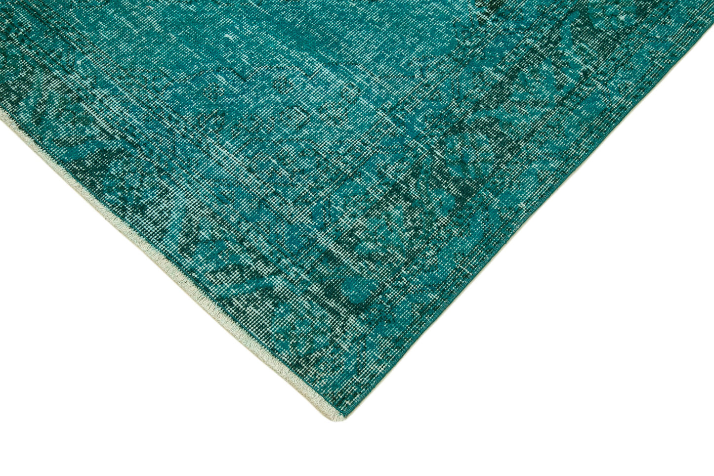 5x13 Turquoise Turkish Over Dyed Runner Rug - 24246