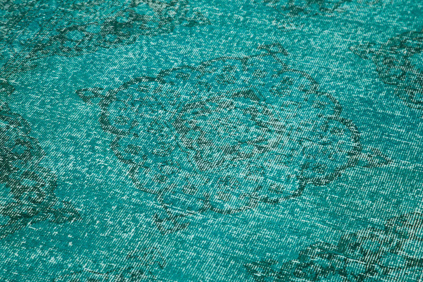 5x13 Turquoise Turkish Over Dyed Runner Rug - 24246