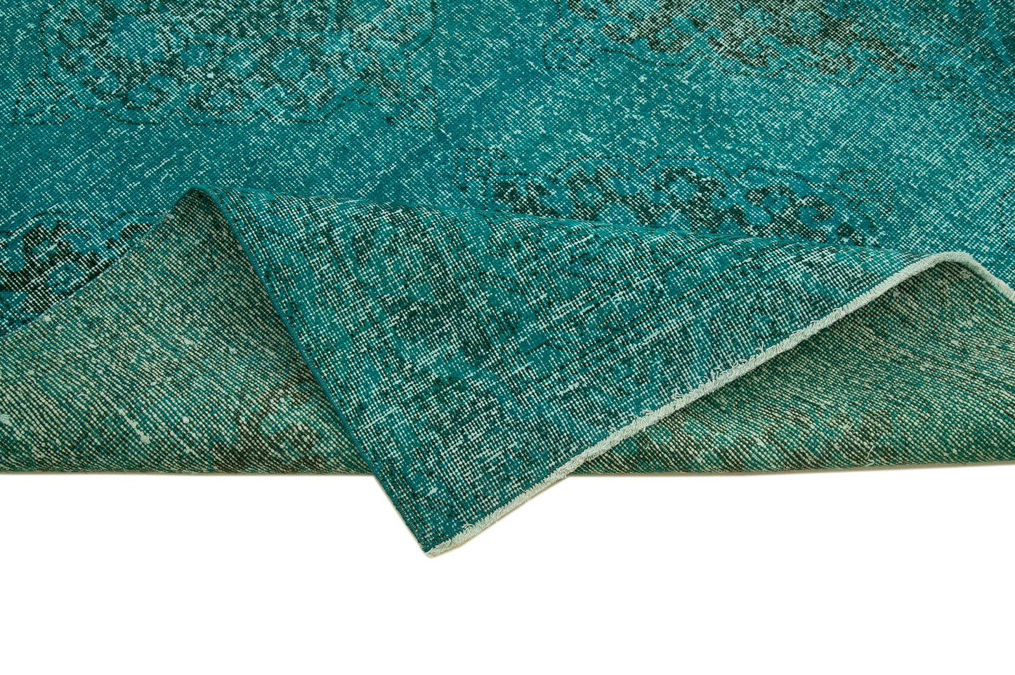 5x13 Turquoise Turkish Over Dyed Runner Rug - 24246