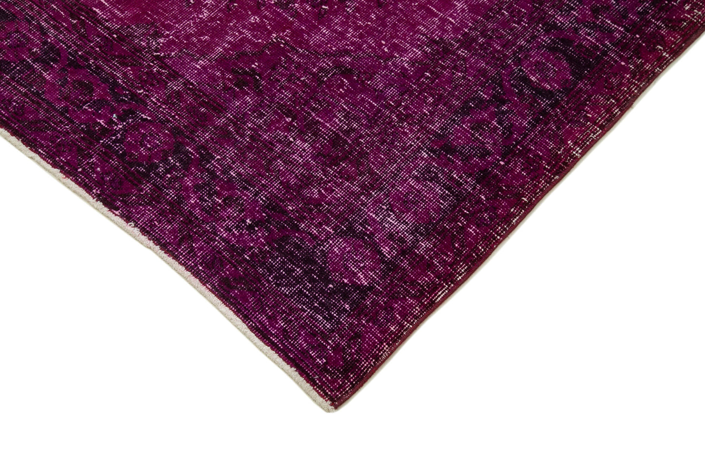 5x13 Fuchsia Turkish Over Dyed Runner Rug - 24248