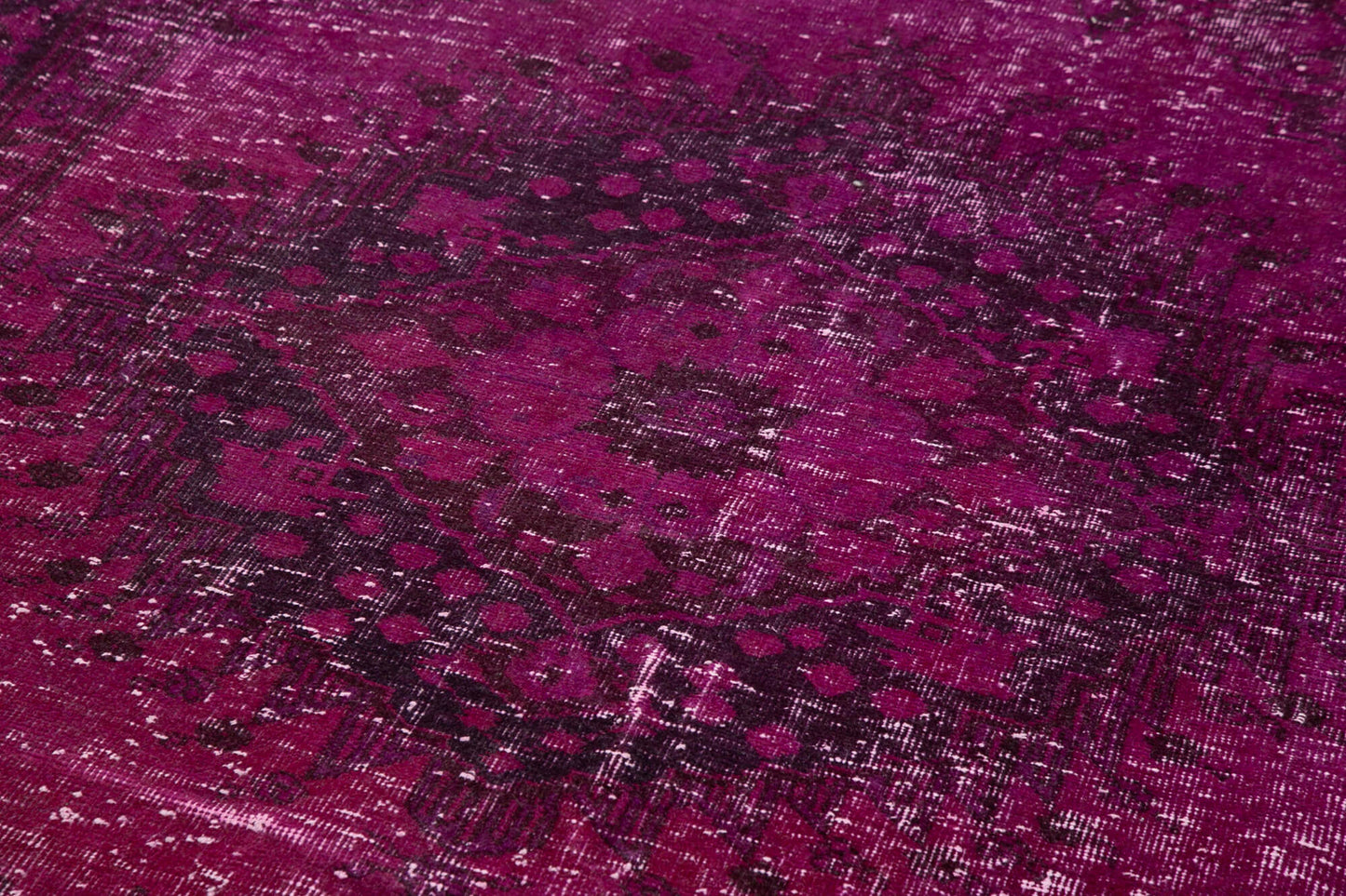 5x13 Fuchsia Turkish Over Dyed Runner Rug - 24248