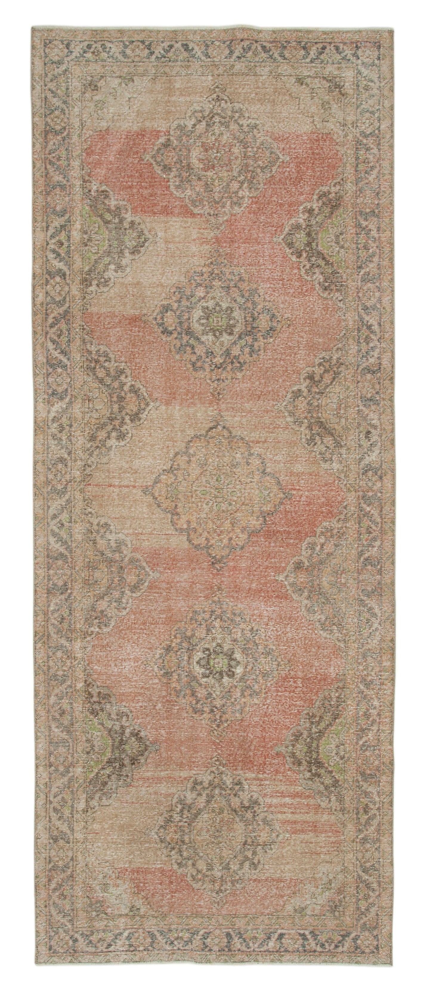 5x12 Beige Turkish Vintage Runner Rug - 24261