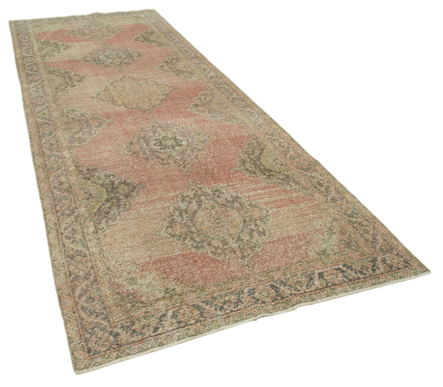 5x12 Beige Turkish Vintage Runner Rug - 24261