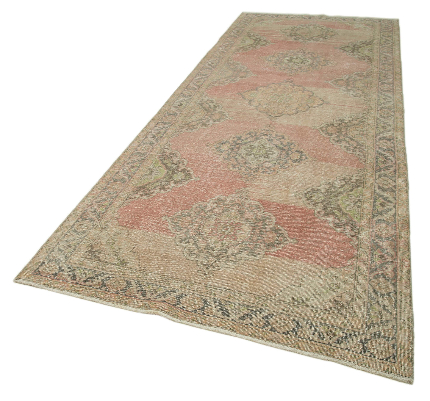 5x12 Beige Turkish Vintage Runner Rug - 24261