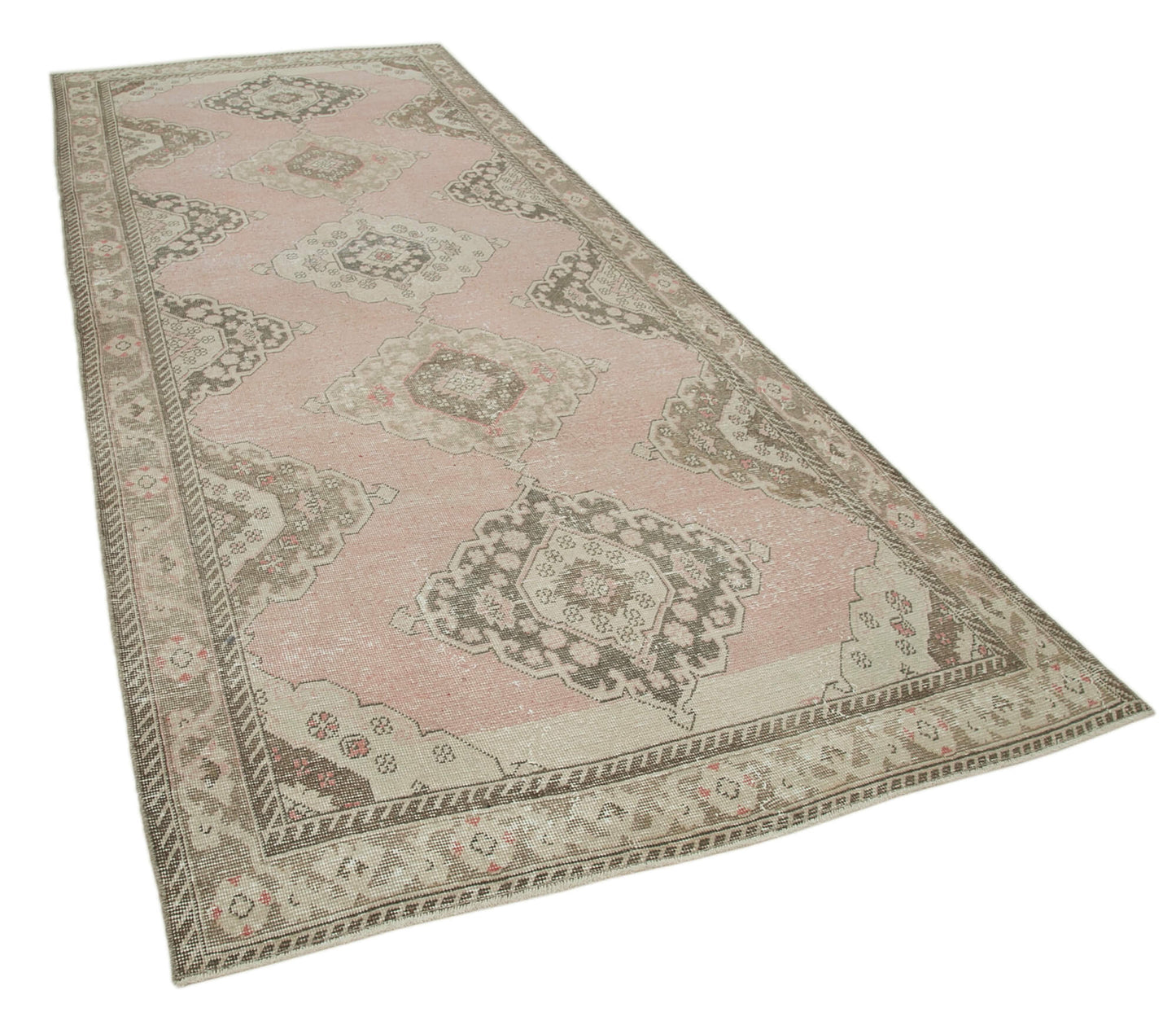 5x13 Beige Turkish Vintage Runner Rug - 24266