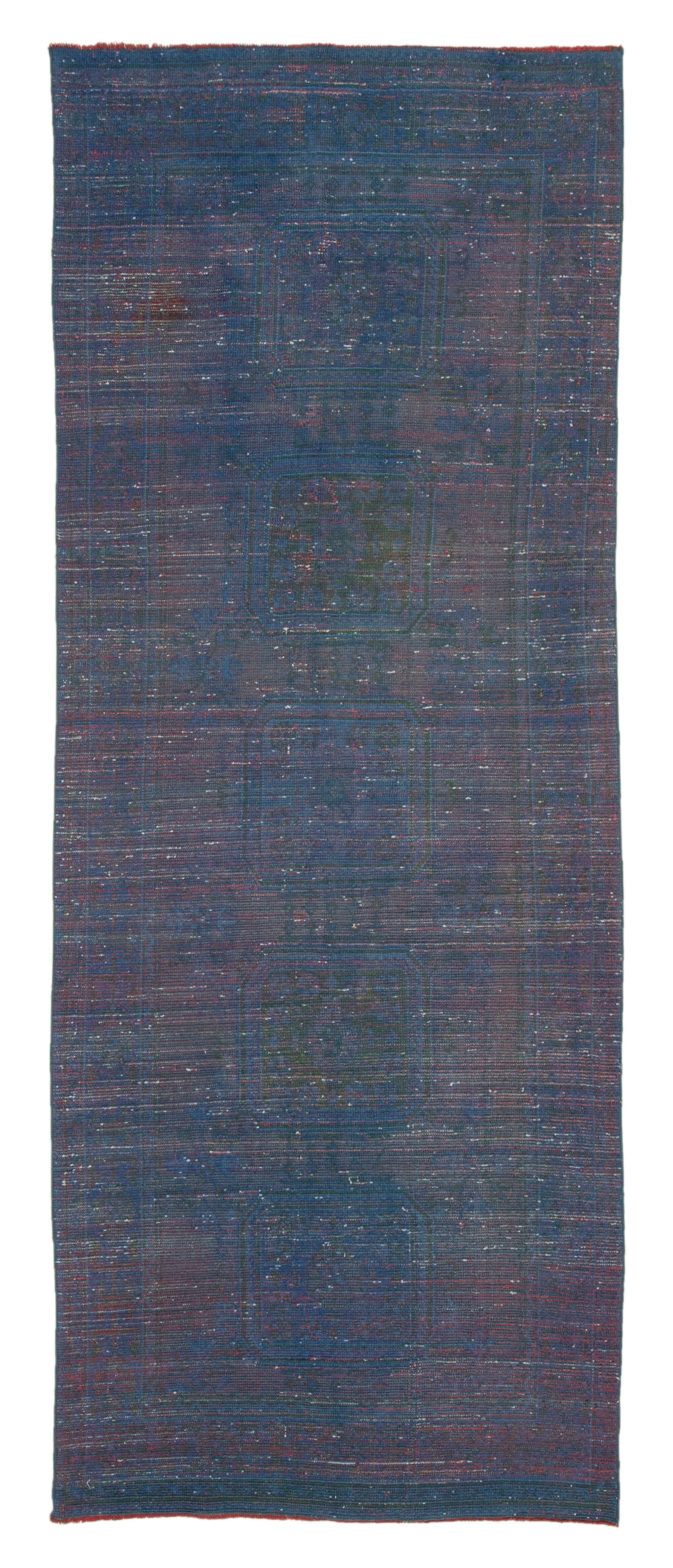 4x12 Blue Turkish Over Dyed Runner Rug - 24267