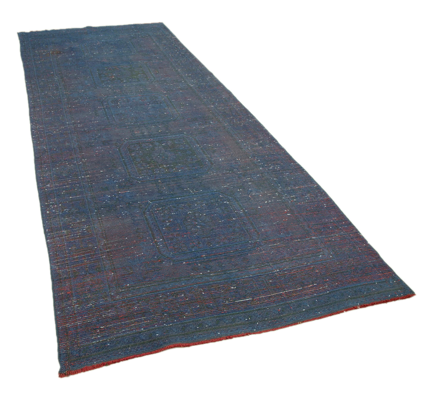 4x12 Blue Turkish Over Dyed Runner Rug - 24267