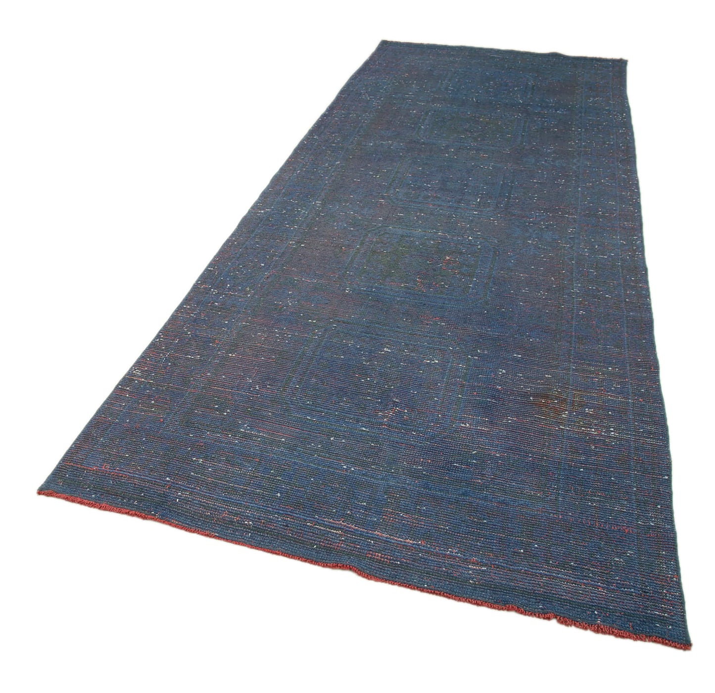 4x12 Blue Turkish Over Dyed Runner Rug - 24267